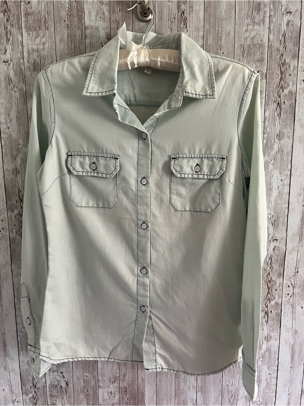 Ag Adriano Goldschmied Chambray Button Down Western Shirt Small